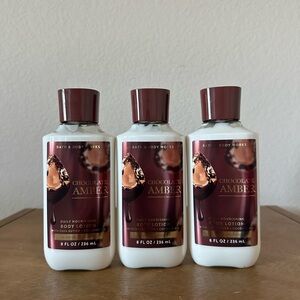 X3 Bath & Body Works Chocolate Amber Body Lotion NEW